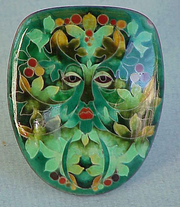 Summer Green Man enamel