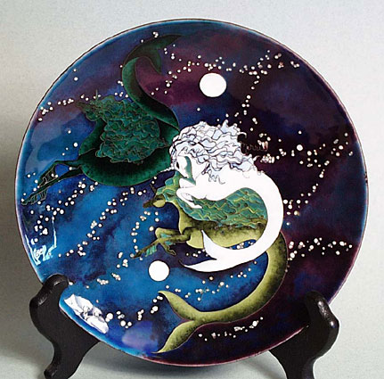 Hippocampus Bowl Enameled