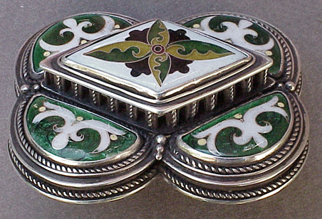 Lunnette Lozenge Brooch Side