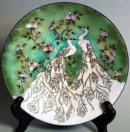 Peacock Plate Enamel
